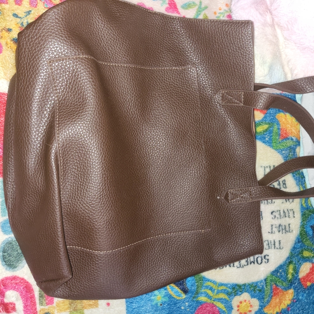 Brown leather purse